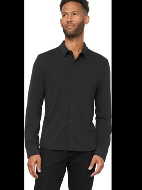 DU/ER Air Flow Pique Knit Button Down Shirt Outdoor Casual Streetwear Small